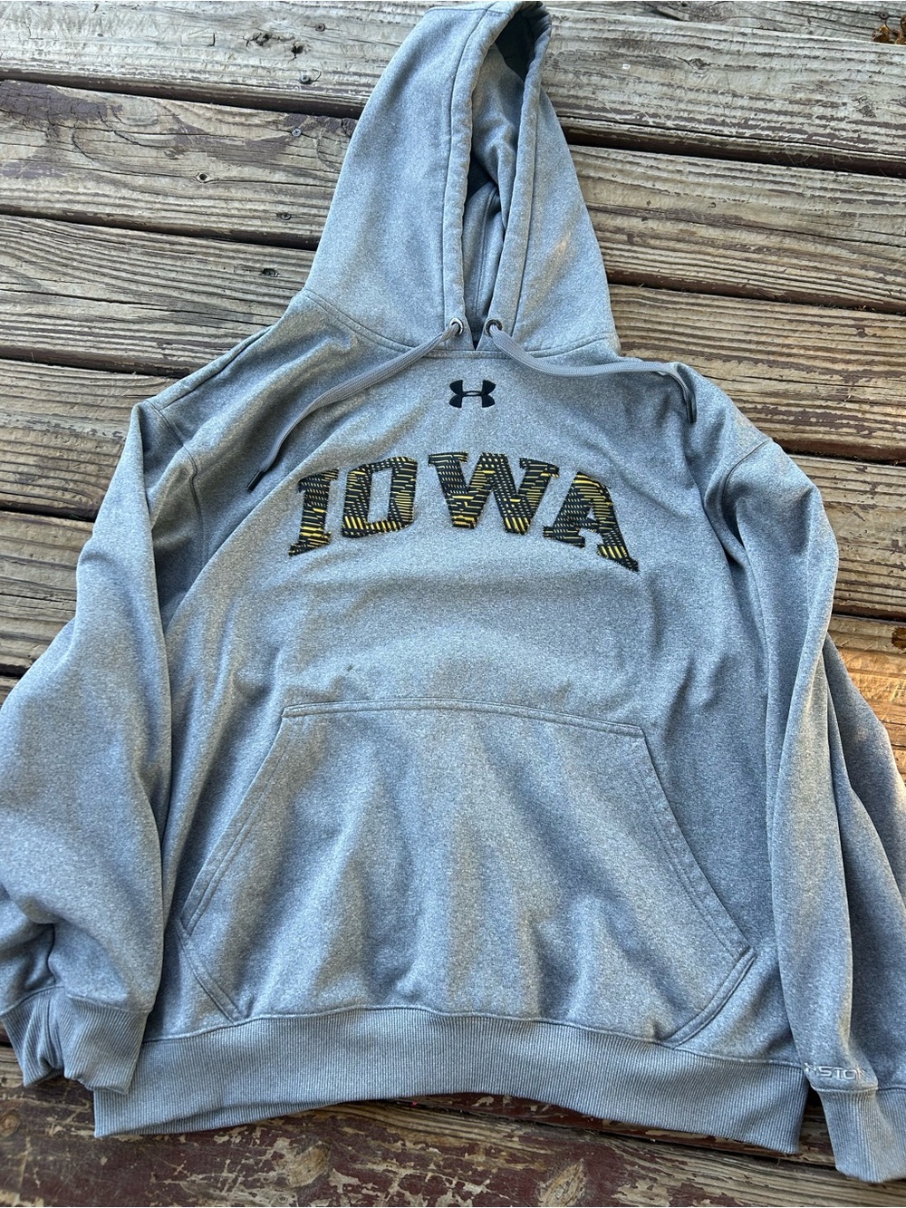 Under Armour Gray & Gold Iowa Hoodie